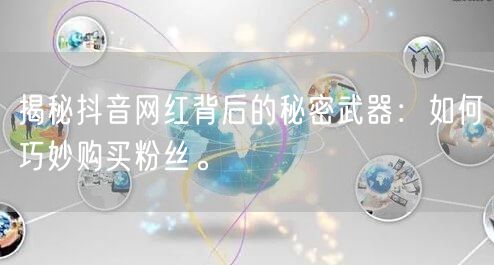 揭秘抖音网红背后的秘密武器：如何巧妙购买粉丝。