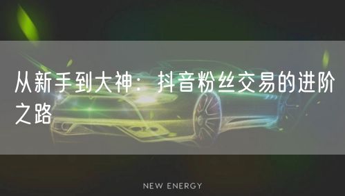 从新手到大神：抖音粉丝交易的进阶之路