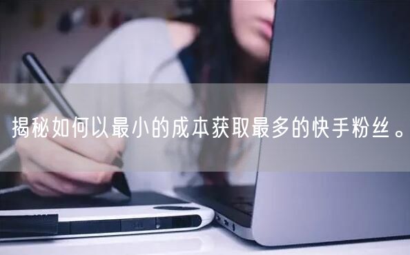 揭秘如何以最小的成本获取最多的快手粉丝。