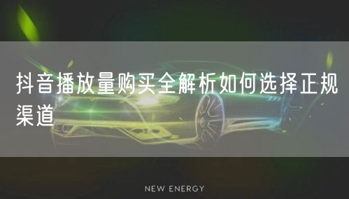 抖音播放量购买全解析如何选择正规渠道