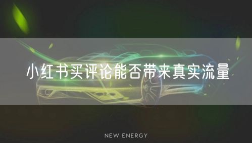 小红书买评论能否带来真实流量