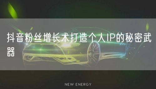 抖音粉丝增长术打造个人IP的秘密武器