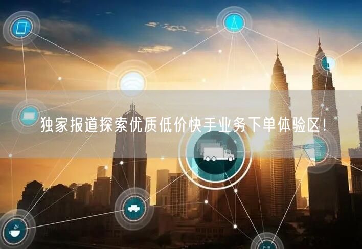 独家报道探索优质低价快手业务下单体验区！